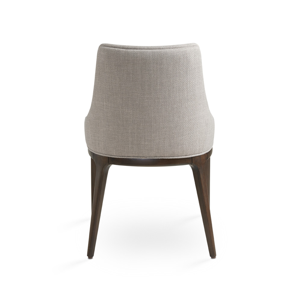 Everett Dining Chair: Grey Linen